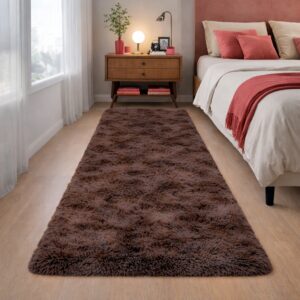 Tapete Passadeira 2,00 x 0,60 Quarto Peludo Felpudo - Chocolate