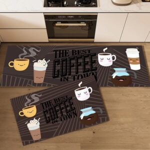Kit Tapete Jogo Passadeira Cozinha Belga Antiderrapante 2 Pç Promoção - The Best Coffe