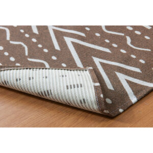 Tapete Jacquard Legítimo 3,0m x 2,0m Antiderrapante Estampas Diversas Sala Quarto Geométrico - Las Vegas Marrom