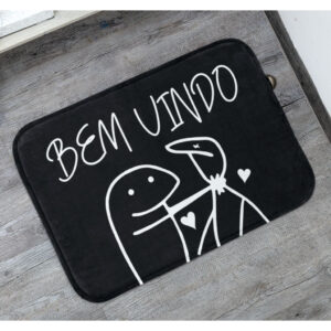 Tapete de Porta Flork Tire os Sapatos 40x60 Antiderrapante