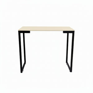 Escrivaninha Mesa de Escritório Industrial Base Aço 90x45X90cm Escritório Home Office Estudo - Off-White