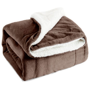Cobertor Sherpa Dupla Face Bebê Felpuda Pelo Carneirinho Diversas Opções - Marrom