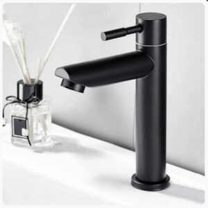 TORNEIRA MONOCOMANDO INOX BLACK 1/4 DE VOLTA COM AREJADOR AGUA FRIA CUBA E PIA LAVABO BANHEIRO