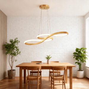 Lustre Moderno De Controle Remoto 110V-220V Dourado 75cm 3 Cores Pendentes Vários Modelos Para Sala De Estar