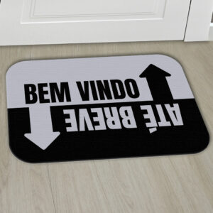 Tapetes Porta Engraçados Decorativo Entrada Antiderrapante 55x35 - 8030