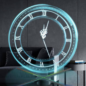 Relógio de Parede Digital 3D Cyberpunk - Decoração Moderna e Inteligente