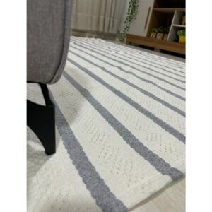 Tapete sala 100% algodão, Conforto e beleza. Prático! Pode ser lavado na máquina! Diversas medidas. - Veneza Cinza