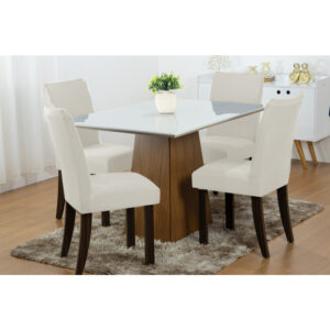 Capas Para Cadeira de Jantar - Kit 4 Peças Malha Gel com Elástico - Palha