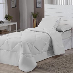 Edredons Solteiro Inverno 04 Peças Ternura Infantil Barato - BRANCO