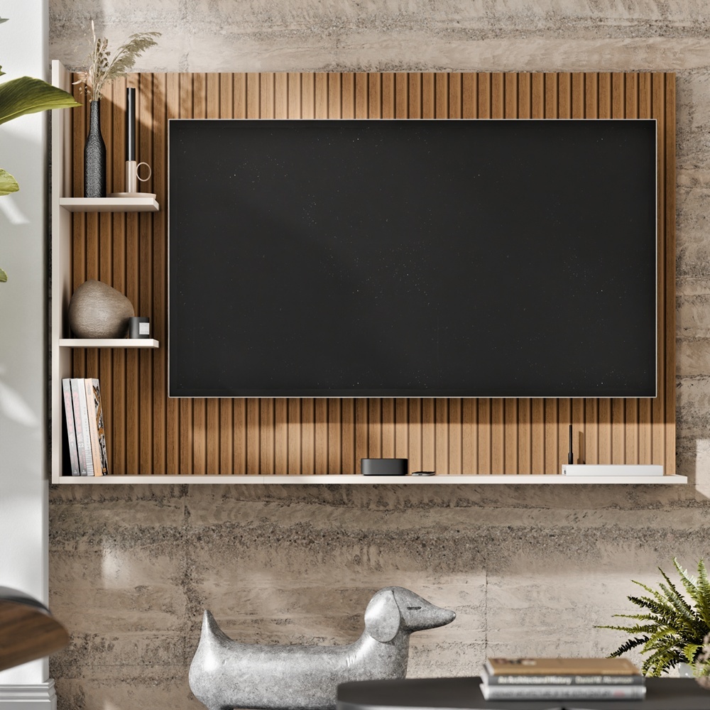 Painel Para TV Ripado Modelo Berlim 50 Polegadas Smart Plus - Quality Móveis