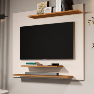 Painel Para Tv até 42 Polegadas - Dubai Com Prateleiras Sala Quarto
