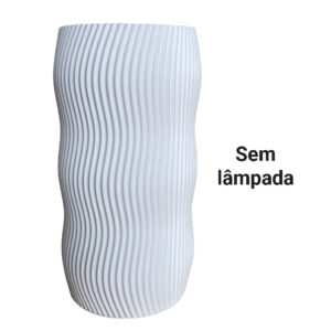 Abajur Luminária Wave Aesthetic Decoração Mesa Quarto LED Retrô Ambiente Confortável Moderno - Sem Lâmpada