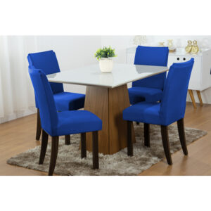 Capas Para Cadeira de Jantar - Kit 4 Peças Malha Gel com Elástico - Royal