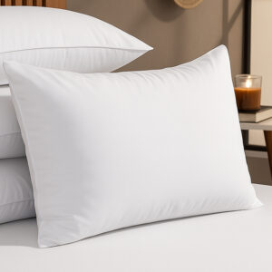 Travesseiro Pluma De Ganso Macio Antialérgico Lavável Ideal para Enxoval, Hotéis e Uso Diário - 1