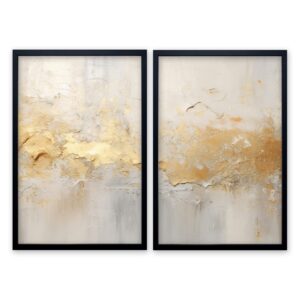 Quadro Decorativo 2 Telas Arte Abstratas Para Sala Quarto Escritorio