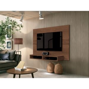 Painel Para Tv Até 43 Polegadas Com 02 Nichos - New Fox Faro - Nogueira