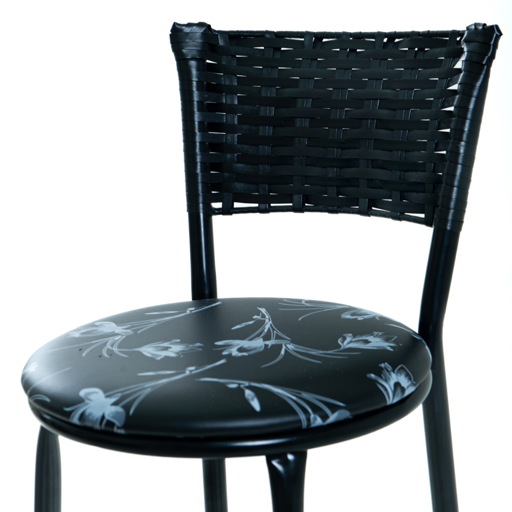 KIT 3 BANQUETAS BANCO ALTO ENCOSTO PRETO COZINHA AREA GOURMET MOVEIS DE JUNCO