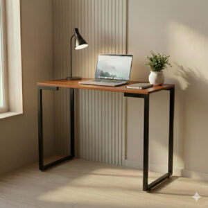 Escrivaninha Mesa de Escritório Industrial Base Aço 90x45X90cm Escritório Home Office Estudo