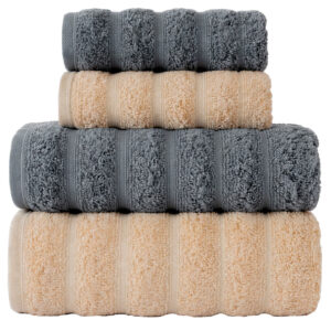 Kit 4 Peças Toalha Requinte | Fio Penteado 100% Algodão | Wiegand