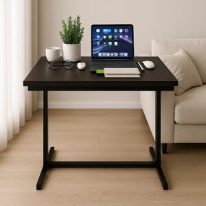QUEIMA DE ESTOQUE - Mesa de Apoio Cor Preta – Ideal para Notebook e Home Office