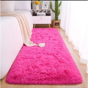 Tapetinho Sala Quarto Peludo Felpudo Grosso 40x60 cm Macio - Pink