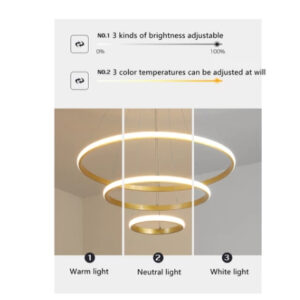 3 Cores em 1 luz Lustre Para Sala Lustre Pendente Cozinha Luminária de Teto Led Nordic Moderno Decoração Para Sala.