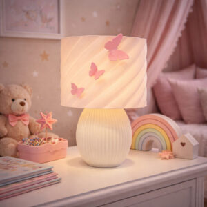 Abajur Luminária Borboletas Quarto Menina Decoração