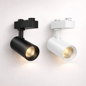 Kit Spot Led 10w 3000k Branco Quente Preto/Branco Trilho Eletrificado Bivolt 110v/220v Direcionável