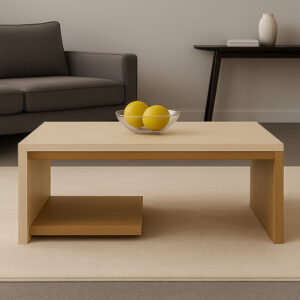 Mesa de Centro Retangular para Sala Moderna Luxo Decorativa com Prateleira Porta Revista