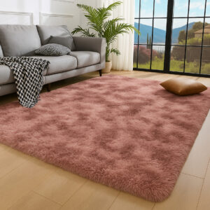 Tapete Felpudo 40mm Pelo Alto 2,00 x 1,50 Para Sala E Quarto - Vinho Mescla