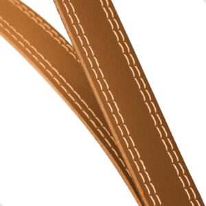 Espelho Redondo Decorativo Suspenso Alça 60cm + Pino Suporte para Banheiro Sala Quarto - Caramelo 60cm