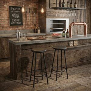 BANQUETA ALTA SEM ENCOSTO IDEAL PARA BALCÃO MESA COZINHA LANCHONETE BISTRO AREA DE LAZER