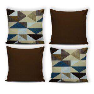 Kit 04 Almofadas 45x45 Decorativa Varios Modelos Com e Sem Enchimento - 5