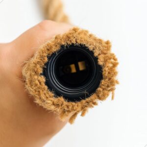 Kit 3 Pendente Corda Sisal 1 Metro 110v 220v Com 3 Lâmpadas Bulbo Led 9w 3000k Branco Quente Bivolt