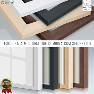Quadro Decorativo Minimalista Boho Terracota Tons Quentes Para Sala de Jantar Estar Com Moldura
