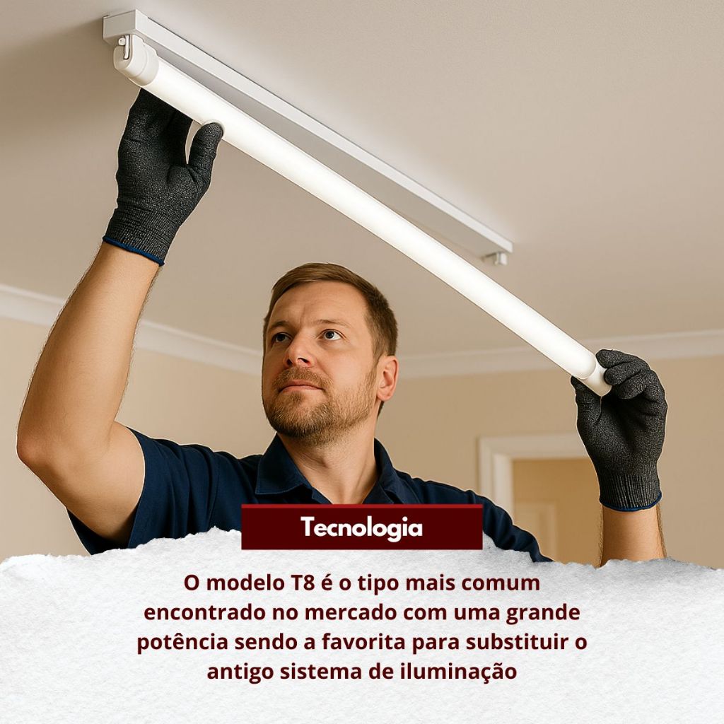 Kit 25 Lâmpadas Led Tubular 1,2m T8 18w 3000k Branco Quente Bivolt 110v 220v Luminária Tubo Amarela