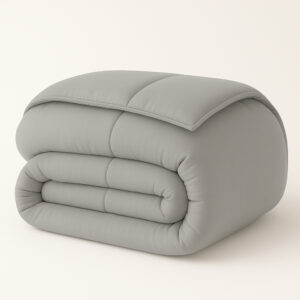 Edredom Solteiro, Casal e Queen 400 Fios 100% Micropercal Dupla Face Antialérgico Promoção - Cinza