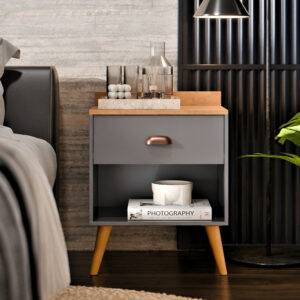 Mesa de cabeceira Pérola pé retrô / moderno - Cores