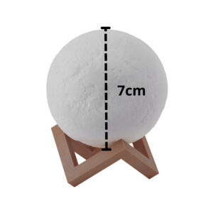 Luminaria Lua Cheia 3D de Mesa com Suporte Led Sem Fio Decoração