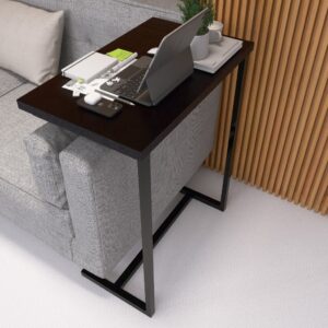 QUEIMA DE ESTOQUE - Mesa de Apoio Cor Preta – Ideal para Notebook e Home Office - PRETO