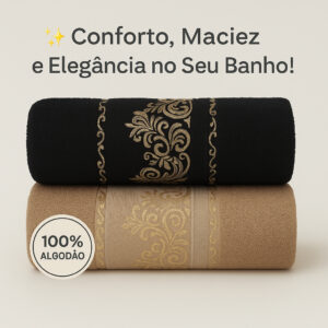 Kit 2 Toalhas de Banho Premium Gigante 100% Algodão – Felpudas, Macias e Super Absorventes