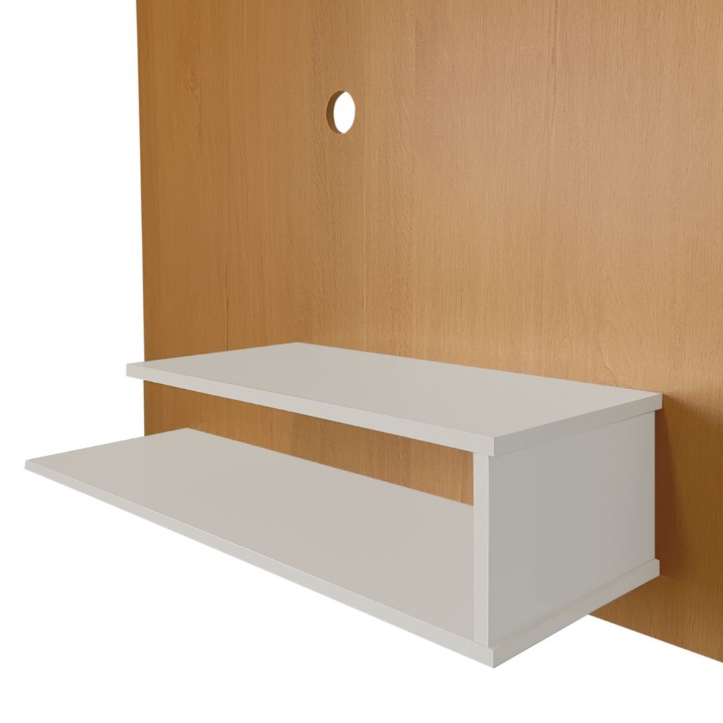 Painel Para Tv Até 32 Polegadas Com Prateleira Liso e Ripado