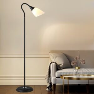 Luminária De Sala e Quarto 145CM Para Leitura Iluminação Ambiente Abajur De Chão Casa e Escritório - PRETO