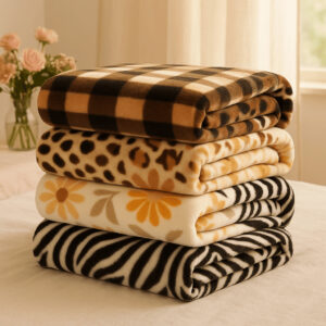 kit 3 Cobertor Manta Microfibra Estampada Casal Padrao soft Sortida