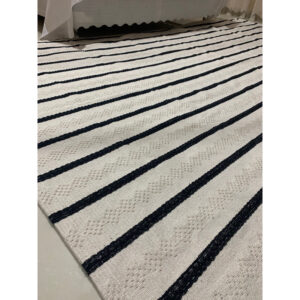 Tapete sala 100% algodão, Conforto e beleza. Prático! Pode ser lavado na máquina! Diversas medidas. - Veneza Preto