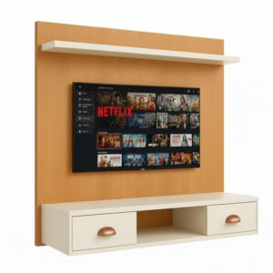 Painel Para Tv 45 Polegadas De Parede Rack 2 Portas Moderno - NATURE/OFF