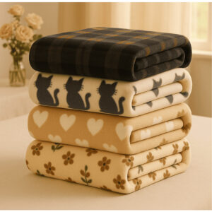 kit 3 Cobertor Manta Microfibra Estampada Casal Padrao soft Sortida