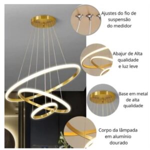 3 Cores em 1 luz Lustre Para Sala Lustre Pendente Cozinha Luminária de Teto Led Nordic Moderno Decoração Para Sala.