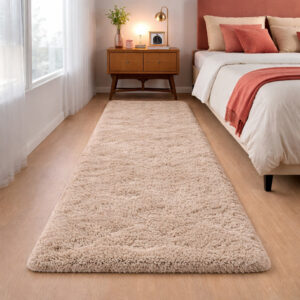 Tapete Passadeira 2,00 x 0,60 Quarto Peludo Felpudo - Bege