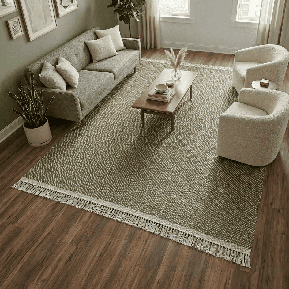 Tapete 100% Algodão 1,40x2,00 Sala Quarto Escritório Grosso